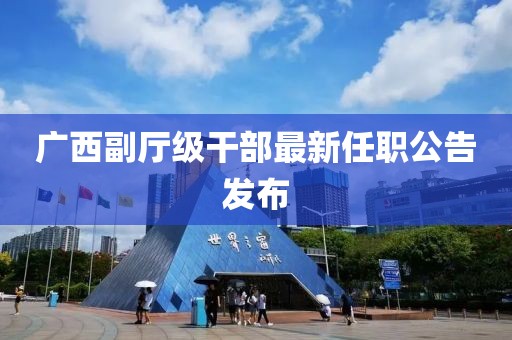 广西副厅级干部最新任职公告发布