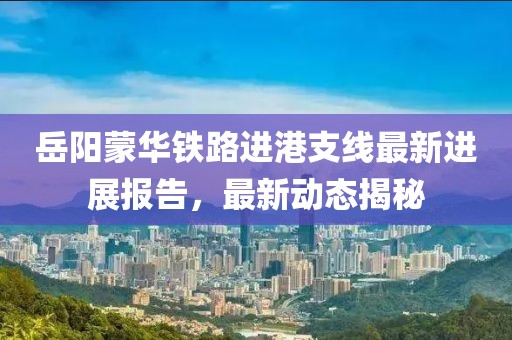 岳阳蒙华铁路进港支线最新进展报告，最新动态揭秘