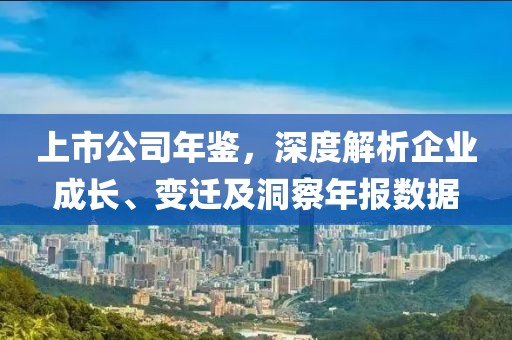 上市公司年鉴，深度解析企业成长、变迁及洞察年报数据
