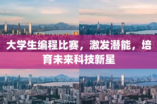 大学生编程比赛，激发潜能，培育未来科技新星