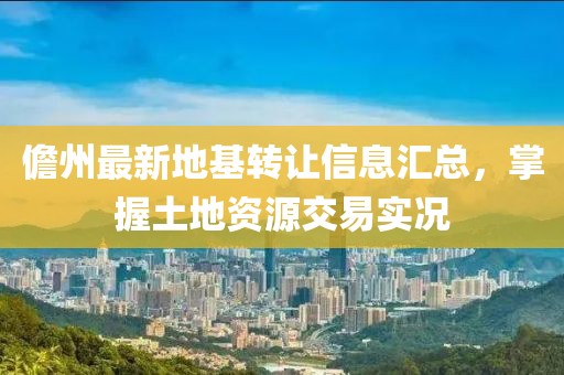 儋州最新地基转让信息汇总，掌握土地资源交易实况