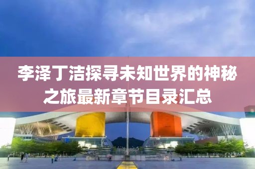 李泽丁洁探寻未知世界的神秘之旅最新章节目录汇总