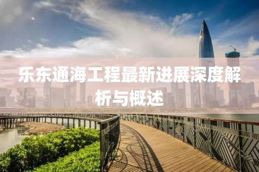 乐东通海工程最新进展深度解析与概述