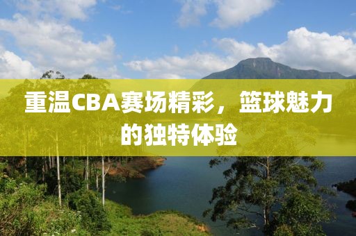 重温CBA赛场精彩，篮球魅力的独特体验