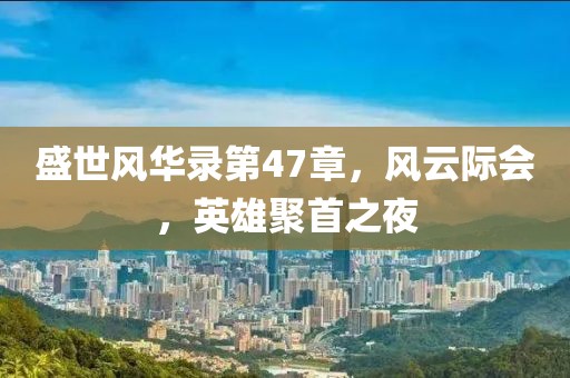 盛世风华录第47章，风云际会，英雄聚首之夜