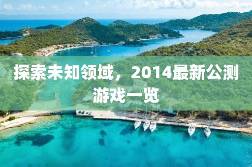 探索未知领域，2014最新公测游戏一览