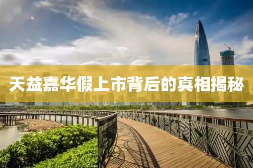 天益嘉华假上市背后的真相揭秘