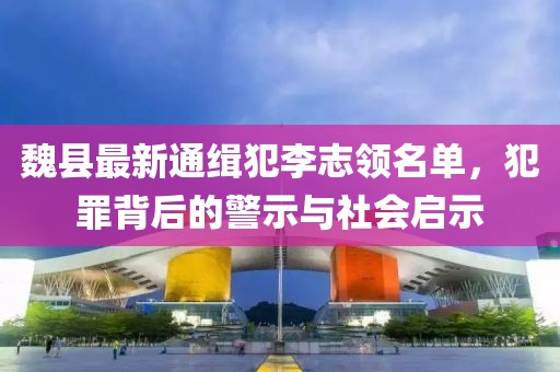 魏县最新通缉犯李志领名单，犯罪背后的警示与社会启示