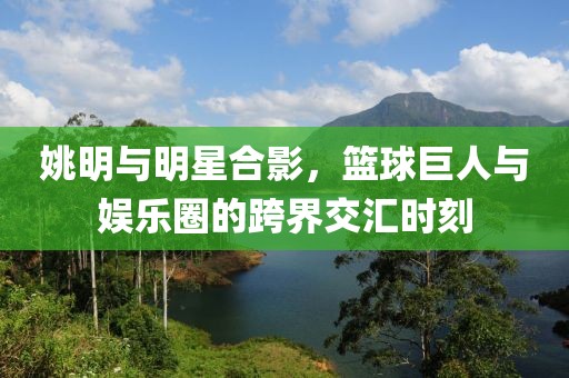 姚明与明星合影，篮球巨人与娱乐圈的跨界交汇时刻