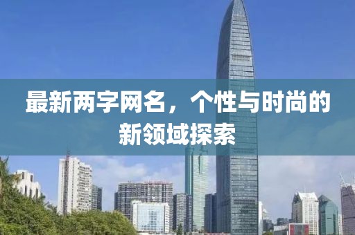 最新两字网名，个性与时尚的新领域探索