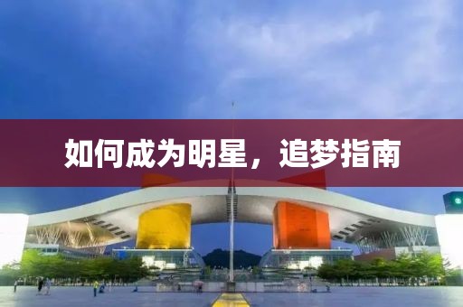 如何成为明星，追梦指南