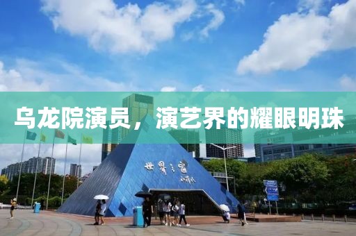 乌龙院演员，演艺界的耀眼明珠