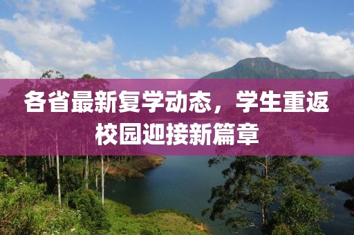各省最新复学动态，学生重返校园迎接新篇章