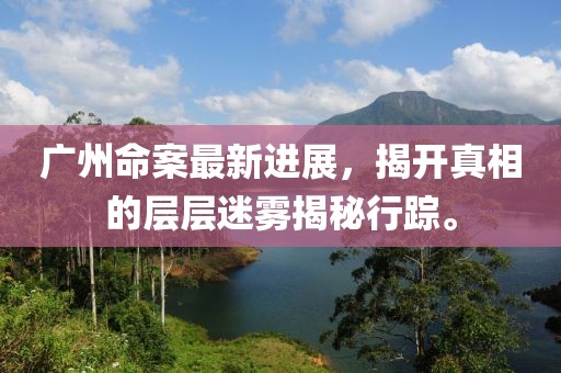 广州命案最新进展，揭开真相的层层迷雾揭秘行踪。