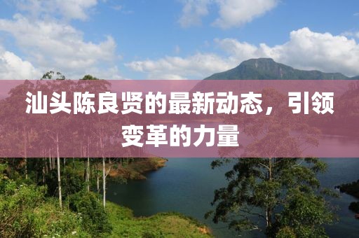 汕头陈良贤的最新动态，引领变革的力量