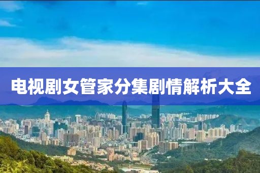 电视剧女管家分集剧情解析大全