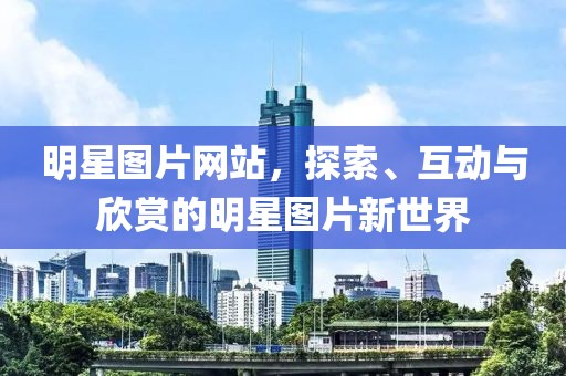 明星图片网站，探索、互动与欣赏的明星图片新世界