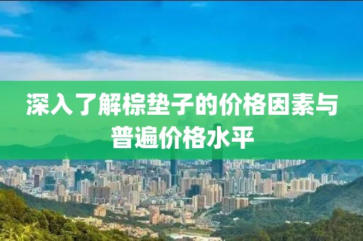 深入了解棕垫子的价格因素与普遍价格水平