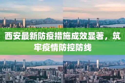 西安最新防疫措施成效显著，筑牢疫情防控防线