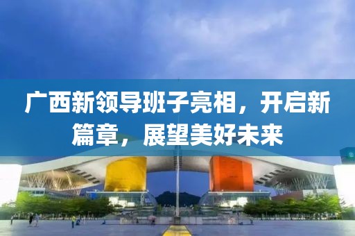 广西新领导班子亮相，开启新篇章，展望美好未来