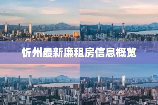 忻州最新廉租房信息概览