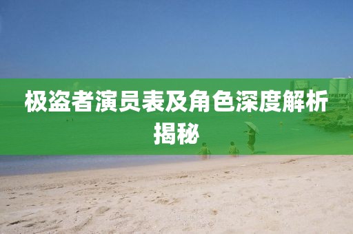 极盗者演员表及角色深度解析揭秘