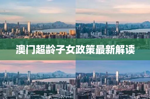 澳门超龄子女政策最新解读