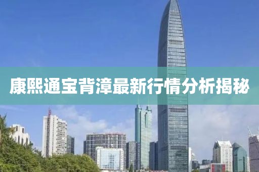 康熙通宝背漳最新行情分析揭秘