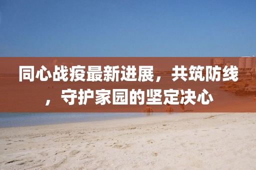 同心战疫最新进展，共筑防线，守护家园的坚定决心