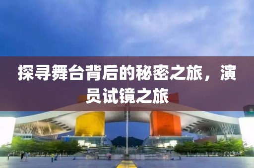探寻舞台背后的秘密之旅，演员试镜之旅