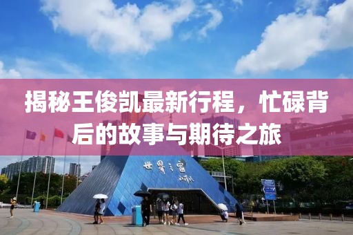 揭秘王俊凯最新行程，忙碌背后的故事与期待之旅