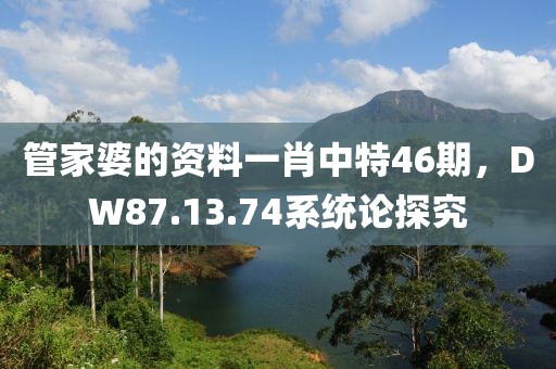 管家婆的资料一肖中特46期，DW87.13.74系统论探究