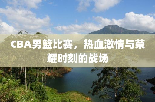 CBA男篮比赛，热血激情与荣耀时刻的战场