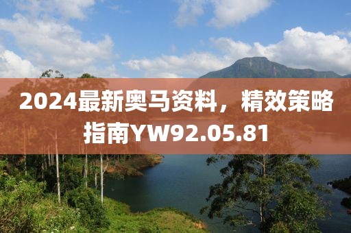 2024最新奥马资料，精效策略指南YW92.05.81