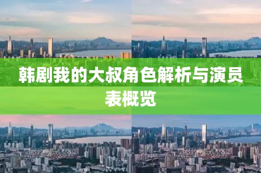 韩剧我的大叔角色解析与演员表概览