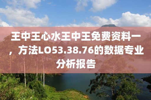 王中王心水王中王免费资料一，方法LO53.38.76的数据专业分析报告