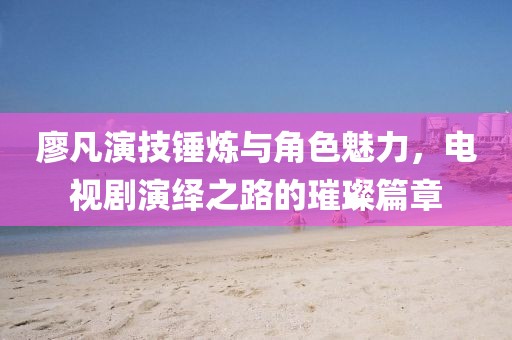 廖凡演技锤炼与角色魅力，电视剧演绎之路的璀璨篇章