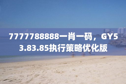 7777788888一肖一码，GY53.83.85执行策略优化版