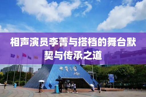 相声演员李菁与搭档的舞台默契与传承之道
