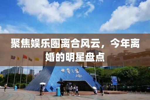 聚焦娱乐圈离合风云，今年离婚的明星盘点