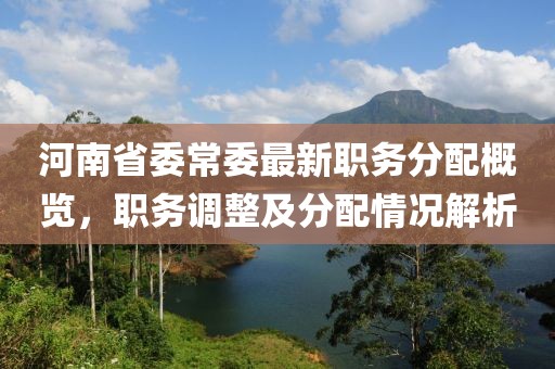 河南省委常委最新职务分配概览，职务调整及分配情况解析