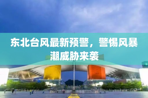 东北台风最新预警，警惕风暴潮威胁来袭