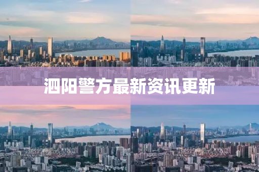 泗阳警方最新资讯更新