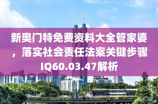 新奥门特免费资料大全管家婆，落实社会责任法案关键步骤IQ60.03.47解析