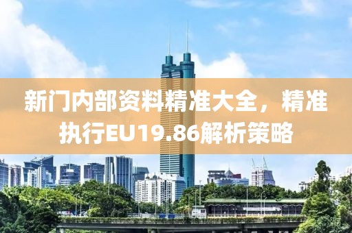 新门内部资料精准大全，精准执行EU19.86解析策略