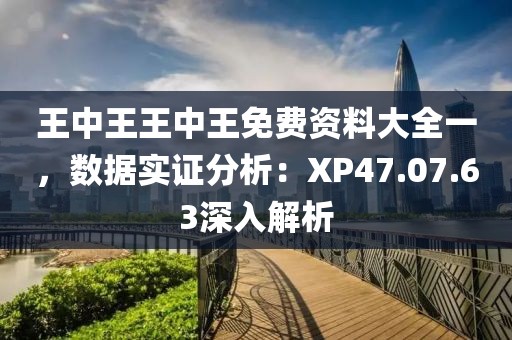 王中王王中王免费资料大全一，数据实证分析：XP47.07.63深入解析