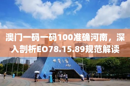 澳门一码一码100准确河南，深入剖析EO78.15.89规范解读