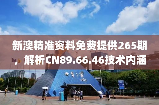 新澳精准资料免费提供265期，解析CN89.66.46技术内涵