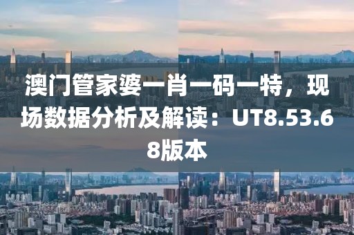澳门管家婆一肖一码一特，现场数据分析及解读：UT8.53.68版本