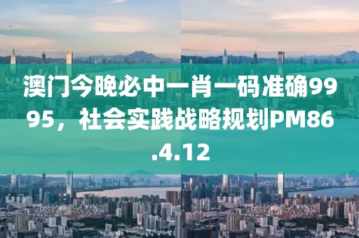 澳门今晚必中一肖一码准确9995，社会实践战略规划PM86.4.12